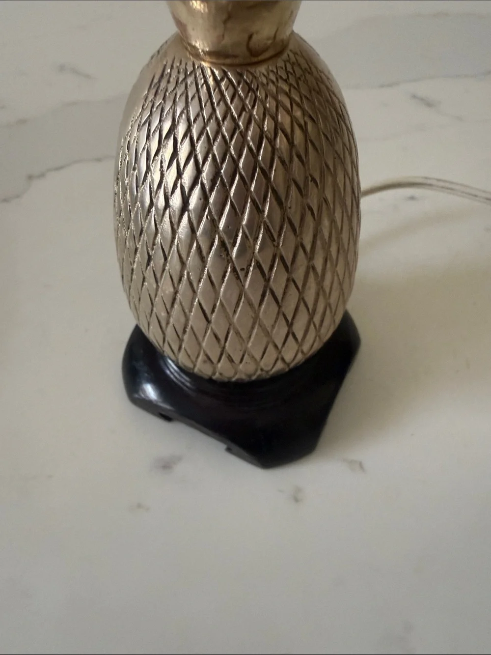 Vintage Andrea By Sadek Brass Pineapple Accent Lamp